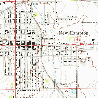 United States Geological Survey New Hampton, IA (1972, 24000-Scale) digital map