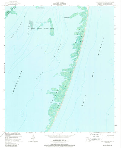 United States Geological Survey New Harbor Islands, LA (1951, 24000-Scale) digital map