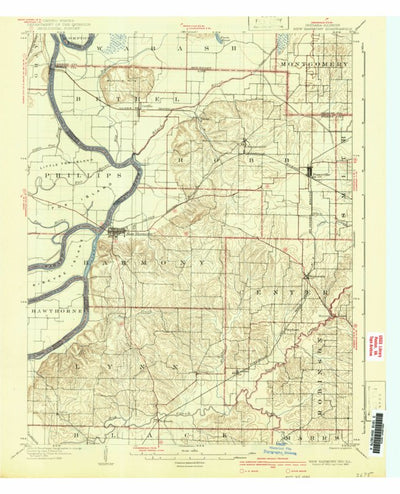 United States Geological Survey New Harmony, IN-IL (1903, 62500-Scale) digital map