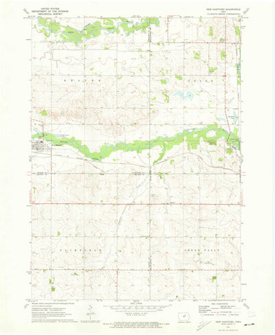 United States Geological Survey New Hartford, IA (1971, 24000-Scale) digital map