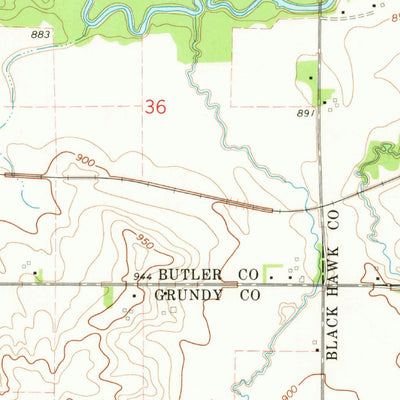 United States Geological Survey New Hartford, IA (1971, 24000-Scale) digital map