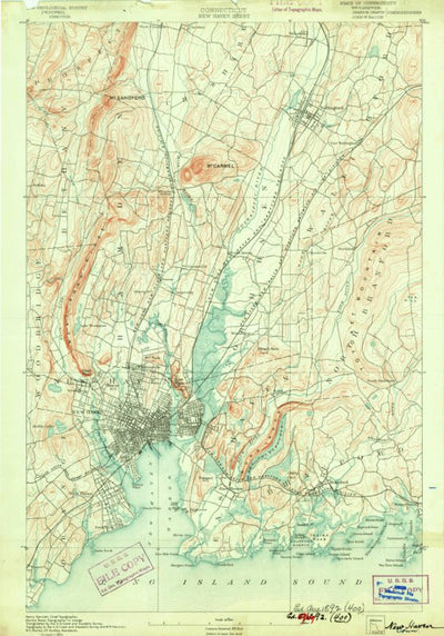 United States Geological Survey New Haven, CT (1892, 62500-Scale) digital map
