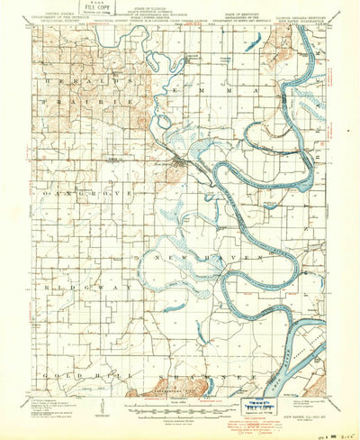 United States Geological Survey New Haven, IL-IN-KY (1906, 62500-Scale) digital map