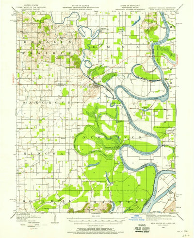United States Geological Survey New Haven, IL-IN-KY (1949, 62500-Scale) digital map