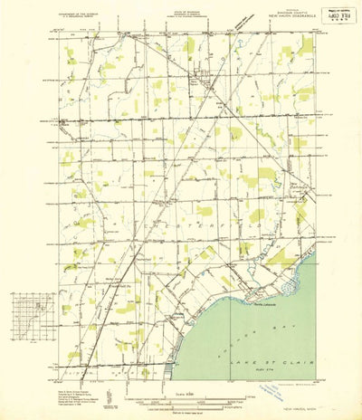 United States Geological Survey New Haven, MI (1936, 31680-Scale) digital map