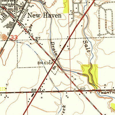 United States Geological Survey New Haven, MI (1952, 24000-Scale) digital map