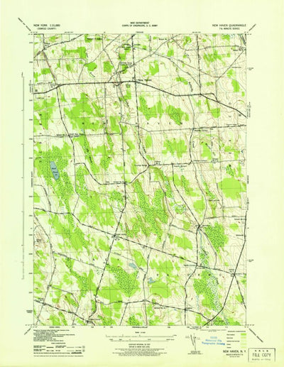 United States Geological Survey New Haven, NY (1943, 31680-Scale) digital map