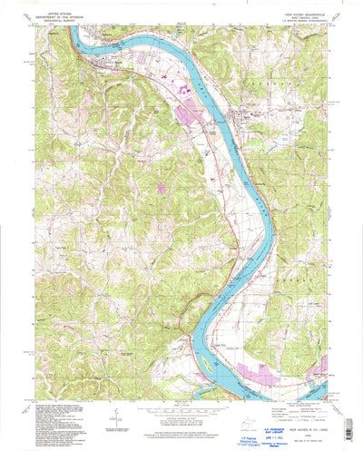 United States Geological Survey New Haven, WV-OH (1994, 24000-Scale) digital map