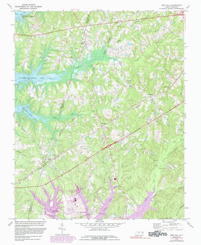 United States Geological Survey New Hill, NC (1974, 24000-Scale) digital map