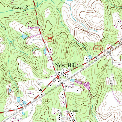 United States Geological Survey New Hill, NC (1974, 24000-Scale) digital map