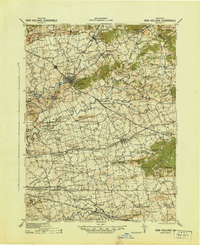 United States Geological Survey New Holland, PA (1941, 62500-Scale) digital map