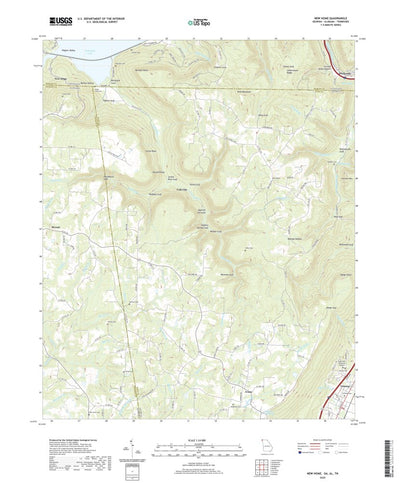 United States Geological Survey New Home, GA (2020, 24000-Scale) digital map