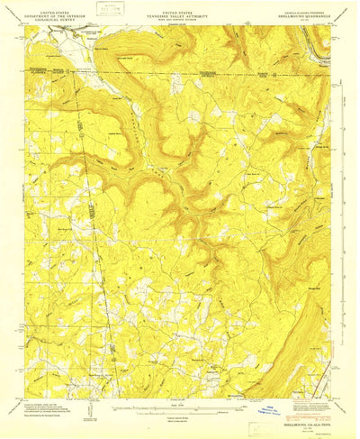 United States Geological Survey New Home, GA-AL-TN (1946, 24000-Scale) digital map