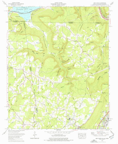 United States Geological Survey New Home, GA-AL-TN (1970, 24000-Scale) digital map