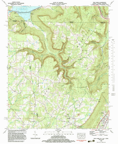United States Geological Survey New Home, GA-AL-TN (1982, 24000-Scale) digital map