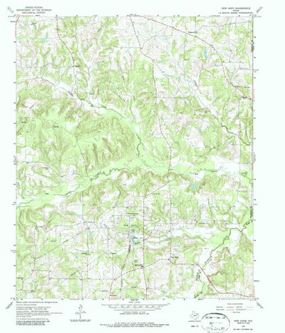 United States Geological Survey New Hope, TX (1965, 24000-Scale) digital map