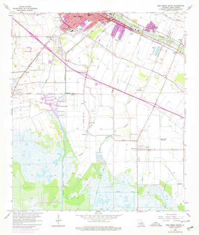 United States Geological Survey New Iberia South, LA (1963, 24000-Scale) digital map