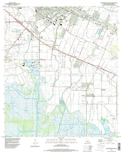 United States Geological Survey New Iberia South, LA (1994, 24000-Scale) digital map