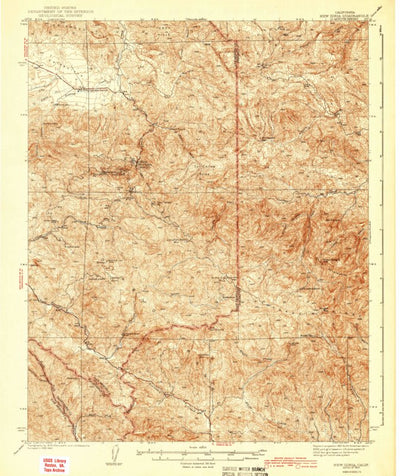 United States Geological Survey New Indria, CA (1943, 62500-Scale) digital map