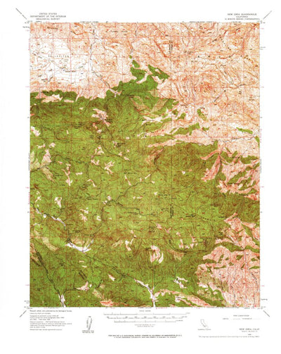 United States Geological Survey New Indria, CA (1956, 62500-Scale) digital map
