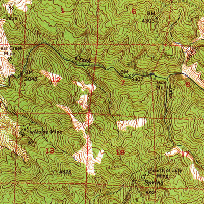 United States Geological Survey New Indria, CA (1956, 62500-Scale) digital map