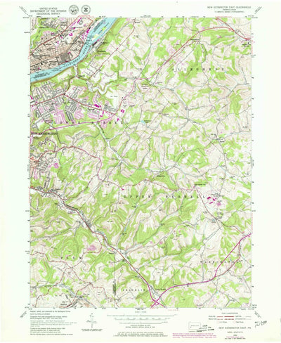 United States Geological Survey New Kensington East, PA (1953, 24000-Scale) digital map