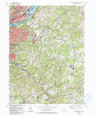 United States Geological Survey New Kensington East, PA (1993, 24000-Scale) digital map