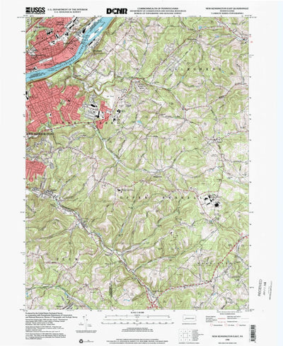 United States Geological Survey New Kensington East, PA (1998, 24000-Scale) digital map