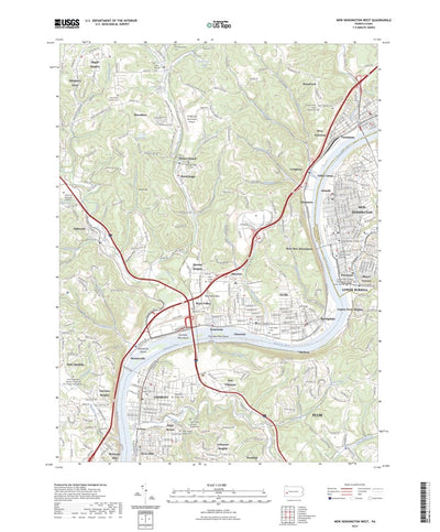 United States Geological Survey New Kensington West, PA (2023, 24000-Scale) digital map