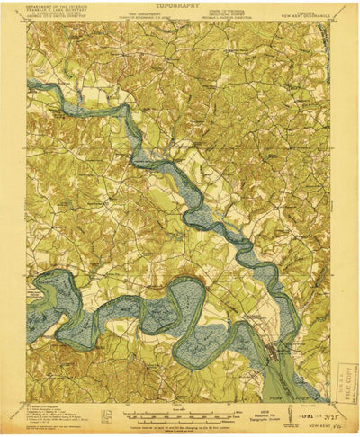 United States Geological Survey New Kent, VA (1919, 62500-Scale) digital map