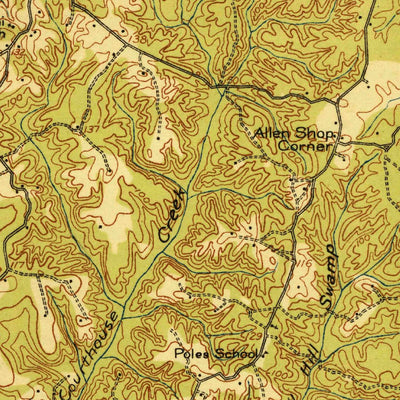 United States Geological Survey New Kent, VA (1919, 62500-Scale) digital map