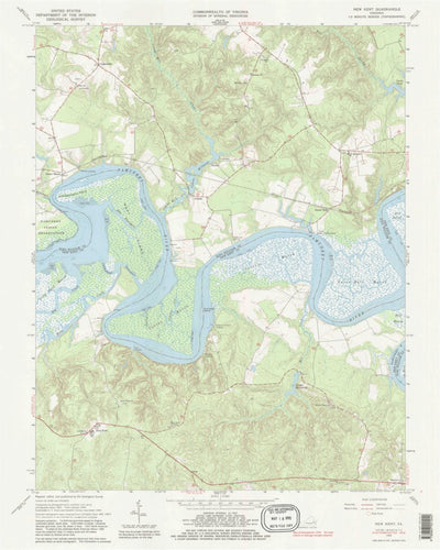 United States Geological Survey New Kent, VA (1965, 24000-Scale) digital map