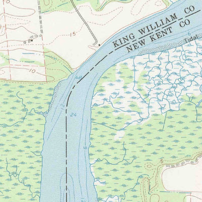 United States Geological Survey New Kent, VA (1965, 24000-Scale) digital map