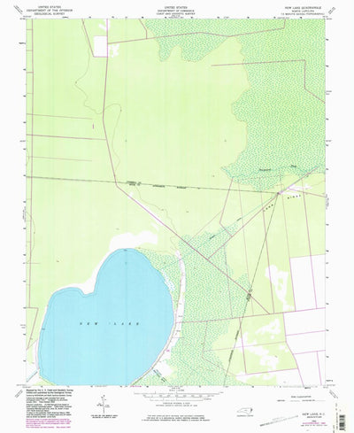 United States Geological Survey New Lake, NC (1954, 24000-Scale) digital map