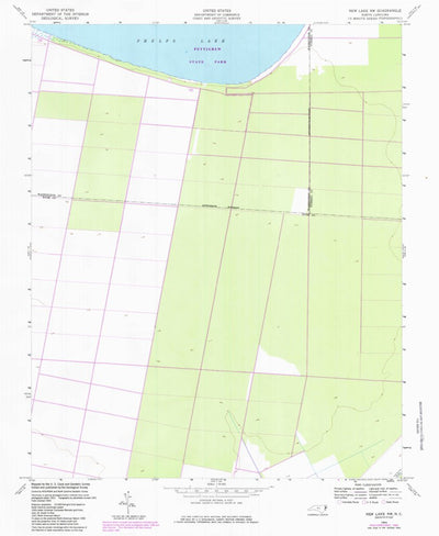 United States Geological Survey New Lake NW, NC (1954, 24000-Scale) digital map