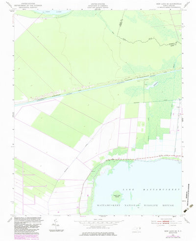 United States Geological Survey New Lake SE, NC (1951, 24000-Scale) digital map