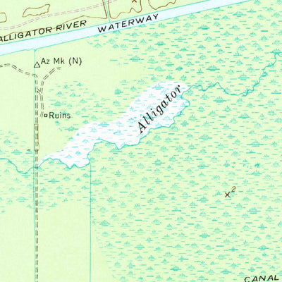 United States Geological Survey New Lake SE, NC (1951, 24000-Scale) digital map