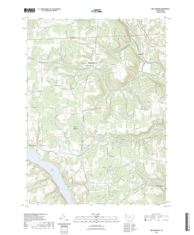 United States Geological Survey New Lebanon, PA (2023, 24000-Scale) digital map
