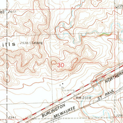 United States Geological Survey New Leipzig North, ND (1980, 24000-Scale) digital map