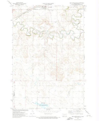 United States Geological Survey New Leipzig South, ND (1972, 24000-Scale) digital map