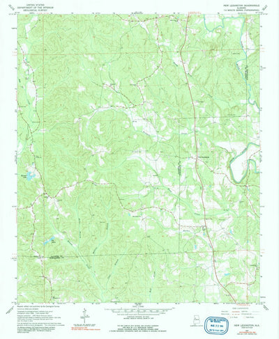 United States Geological Survey New Lexington, AL (1967, 24000-Scale) digital map