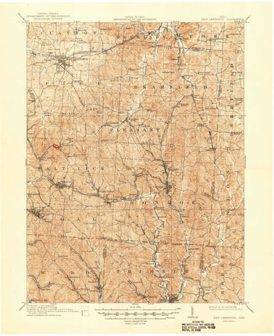 United States Geological Survey New Lexington, OH (1911, 62500-Scale) digital map