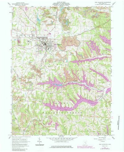 United States Geological Survey New Lexington, OH (1961, 24000-Scale) digital map