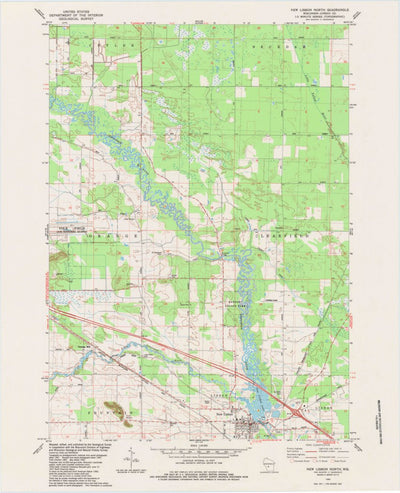 United States Geological Survey New Lisbon North, WI (1983, 24000-Scale) digital map