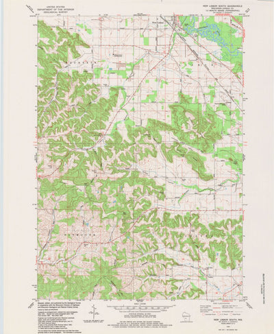 United States Geological Survey New Lisbon South, WI (1983, 24000-Scale) digital map
