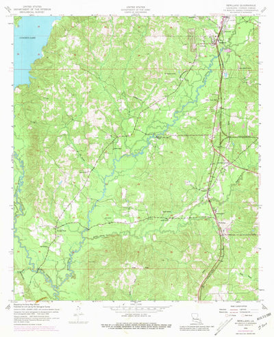 United States Geological Survey New Llano, LA (1954, 24000-Scale) digital map
