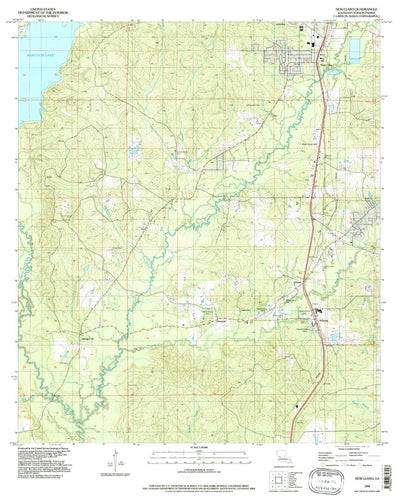 United States Geological Survey New Llano, LA (1994, 24000-Scale) digital map