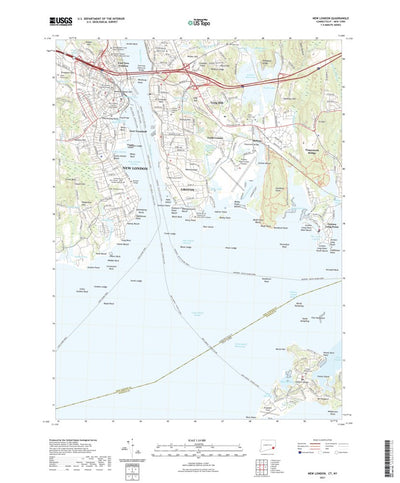 United States Geological Survey New London, CT (2021, 24000-Scale) digital map