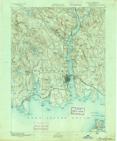 United States Geological Survey New London, CT-NY (1892, 62500-Scale) digital map