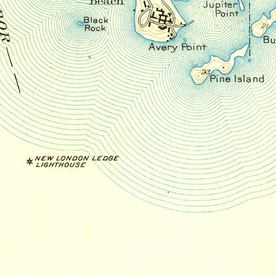 United States Geological Survey New London, CT-NY (1938, 31680-Scale) digital map